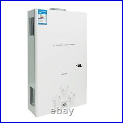 10L 20KW Portable Natural Gas Hot Water Heater Tankless NG Boiler with Shower Kit