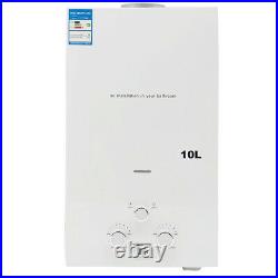 10L Natural Gas Hot Water Heater 20KW Tankless Heater with Shower Kit 2.64 GPM