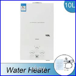 10L Natural Gas Tankless Water Heater With Shower Head & Shower Hose kit 20KW