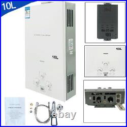10L Tankless Natural Gas Water Heater with Shower Kit 2.64 GPM Stainless Steel