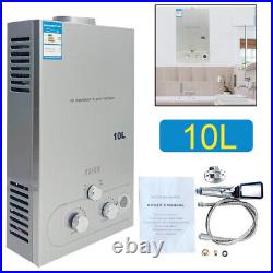 10L/min Portable Tankless Water Heater Propane Gas LPG Water Heater withShower Kit