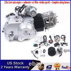 125CC 4-Speed Semi Auto Engine Motor Kit and Reverse For ATV Quad Bike Go Kart