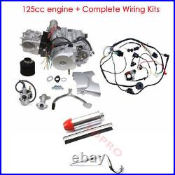 125cc 4 Stroke Engine Motor Kit Semi Auto Reverse For ATV Quad Buggy 90cc 110cc