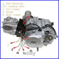 125cc ATV Semi Auto Engine Motor Exhaust Kit Wiring Electric Go Kart Quad Golf