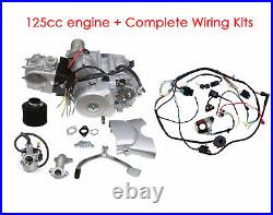 125cc Semi Auto Engine Motor Kit 4 Speed Reverse Electric Start Quad Kazuma 110c