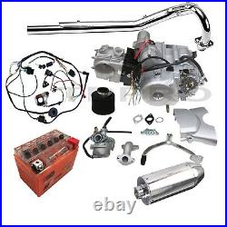 125cc Semi Auto Engine Motor Kit Wiring, Battery Electric Start ATV Buggy Quad