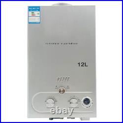 12L LPG Propane Gas Tankless Instant Hot Water Heater With Shower Kit 24KW