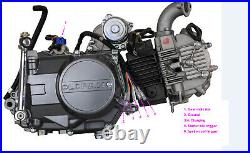 12V Lifan 125cc Engine Motor Kit Semi Auto Kick Electric Start CRF50 XR50 CT70