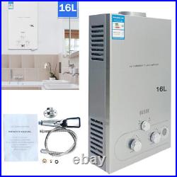 32KW 16L 4.3GPM LPG Propane Gas Instant Hot Water Heater with Shower Kit Gray uk