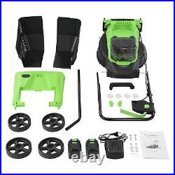 40V Cordless Brushless Lawn Mower Kit 2Battery Powered Rotary Electric Lawnmower