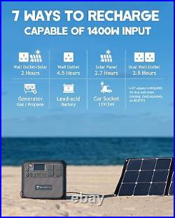 BLUETTI AC200MAX and PV350 Solar Panel Kit 2200W Power Station Generator Camping