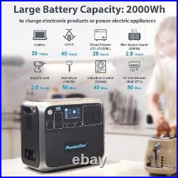 BLUETTI AC200P Power Station 2000W Battery 3pcs 120W Solar Panel Kit Campervan