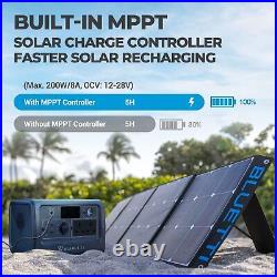 BLUETTI EB70 Power Station 1000W GeneratorPV200 Solar Panel Kit Mono Road TripRV