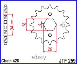 CG125 TITAN ES (Electric Start) Chain & Sprockets Genuine OEM Honda Best Quality