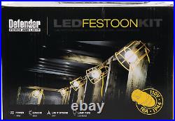Defender 22m LED ES Festoon Kit 3M plug to first bulb, 22M bulb last