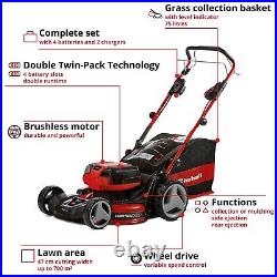 Einhell Cordless Lawnmower 47cm Self Propelled 36V Mower With Batteries GP-CM 36