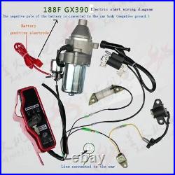 Electric Start Kit Engine Ignition Switch FlyWheel For Honda GX390 13HP GX340