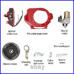 Electric Start Kit Enhanced Performance Starter Motor Ignition Flywheel Cover