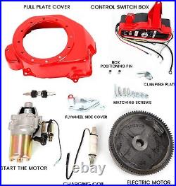 Electric Start Kit Flywheel Fit Honda GX160 5.5HP 4 Stroke Engine + Fan Cover EU