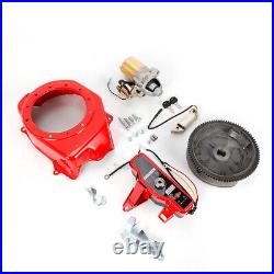 Electric Start Kit Flywheel Starter Motor Ignition Switch Fit Honda GX160 GX200