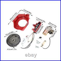 Electric Start Kit Flywheel Starter Motor Ignition Switch For Honda GX160 GX200