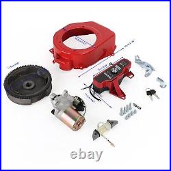 Electric Start Kit Starter Ignition Fan Cover Fit Honda GX160 GX200 Flywheel Kit