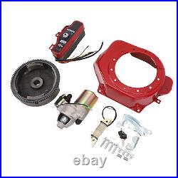 Electric Start Kit Starter Motor Ignition Flywheel Cover Easy To Install Sturdy