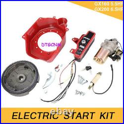 For Honda GX160 GX200 Electric Start Engine Motor Ignition Switch Flywheel Kit