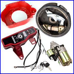 For Honda GX160 GX200 Electric Start Kit Flywheel Starter Motor Ignition Switch