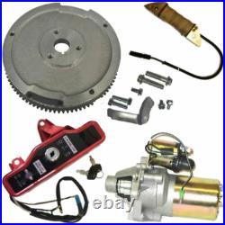 For Honda Gx390 13hp Gx340 Electric Start Kit Flywheel Starter Key Switch Coil