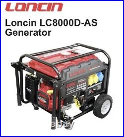 Generator Loncin LC 8000D As Electric Start. New With Wheel Kit. Free Deliver