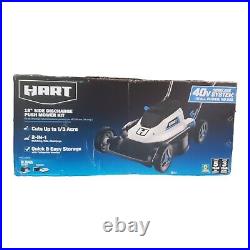 HART 40-Volt Cordless 18-inch 6Ah Lithium-Ion Battery Push Mower Kit NEW