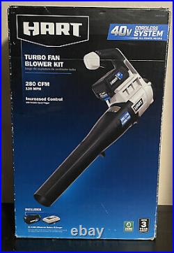 HART 40-Volt Cordless Turbo Fan Blower Kit, (1) 4.0Ah BATTERY & CHARGER INCLUDED