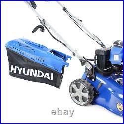Hyundai Petrol Lawnmower 17 43cm Cut Electric Start & Petrol Leaf Blower Bundle