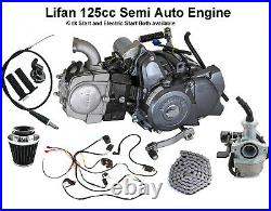Lifan 125cc Semi Auto Engine Motor Kit ATV Pit Dirt Bike Postie ATC70 CT70 CRF50