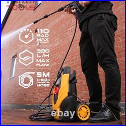 TOUGH MASTER Electric Pressure Washer 110 Bar For Car Wash With Patio Cleaner