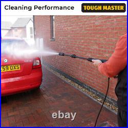 TOUGH MASTER Electric Pressure Washer 110 Bar For Car Wash With Patio Cleaner