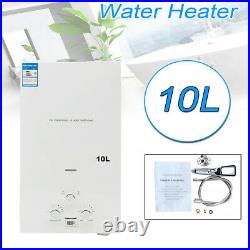 Tankless Hot Water Heater Propane Gas LPG 10L 20KW Instant Boiler With Shower Kit